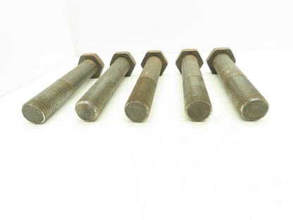 Hex Head Screw, 1-3/4"-5 Thread Size, 10" Long Grade B7 Lot of 5