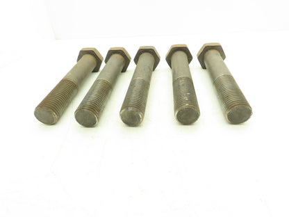 Hex Head Screw, 1-3/4"-5 Thread Size, 10" Long Grade B7 Lot of 5