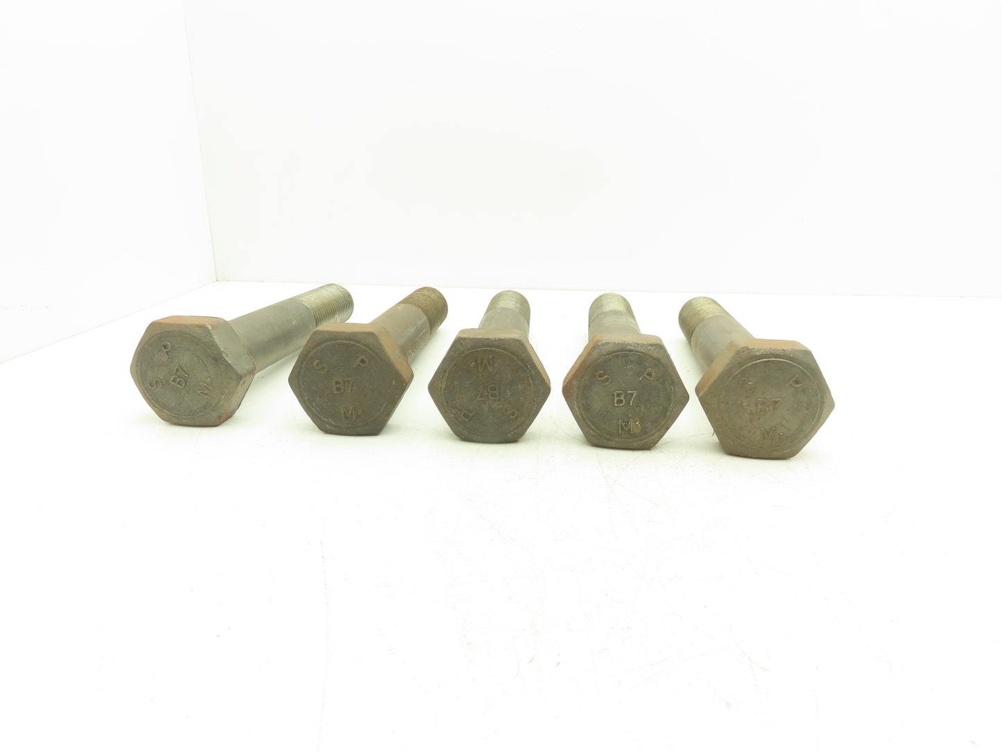 Hex Head Screw, 1-3/4"-5 Thread Size, 10" Long Grade B7 Lot of 5