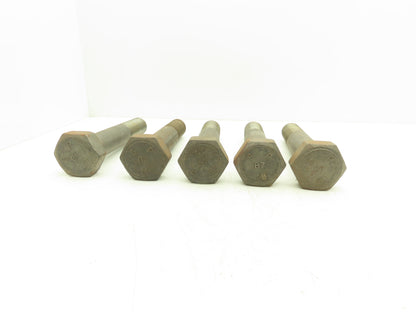Hex Head Screw, 1-3/4"-5 Thread Size, 10" Long Grade B7 Lot of 5