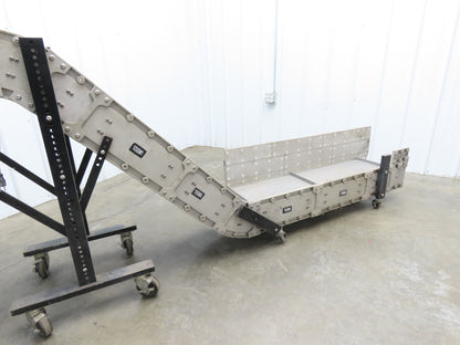 Dynacon 12"x 9' Portable Cleated Belt Incline Conveyor 115V Variable Speed