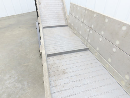 Dynacon 12"x 9' Portable Cleated Belt Incline Conveyor 115V Variable Speed