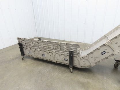 Dynacon 12"x 9' Portable Cleated Belt Incline Conveyor 115V Variable Speed