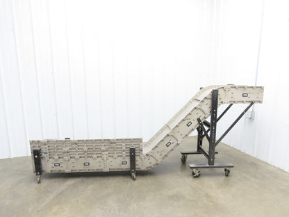 Dynacon 12"x 9' Portable Cleated Belt Incline Conveyor 115V Variable Speed