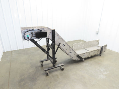 Dynacon 12"x 9' Portable Cleated Belt Incline Conveyor 115V Variable Speed