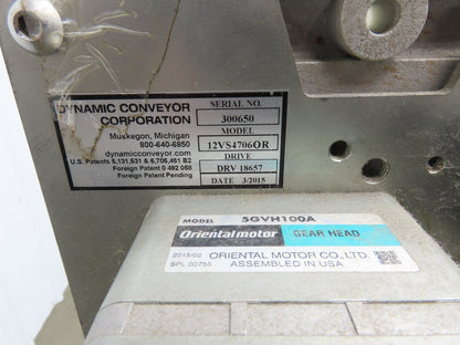 Dynacon 12"x 9' Portable Cleated Belt Incline Conveyor 115V Variable Speed