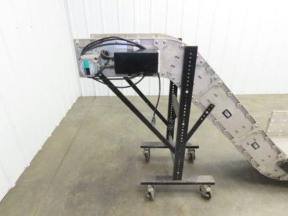 Dynacon 12"x 9' Portable Cleated Belt Incline Conveyor 115V Variable Speed