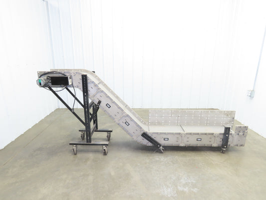 Dynacon 12"x 9' Portable Cleated Belt Incline Conveyor 115V Variable Speed