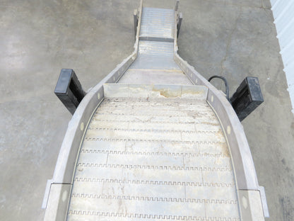 Dynacon 12"x 7' Portable Cleated Belt Incline Conveyor 115V 32FPM