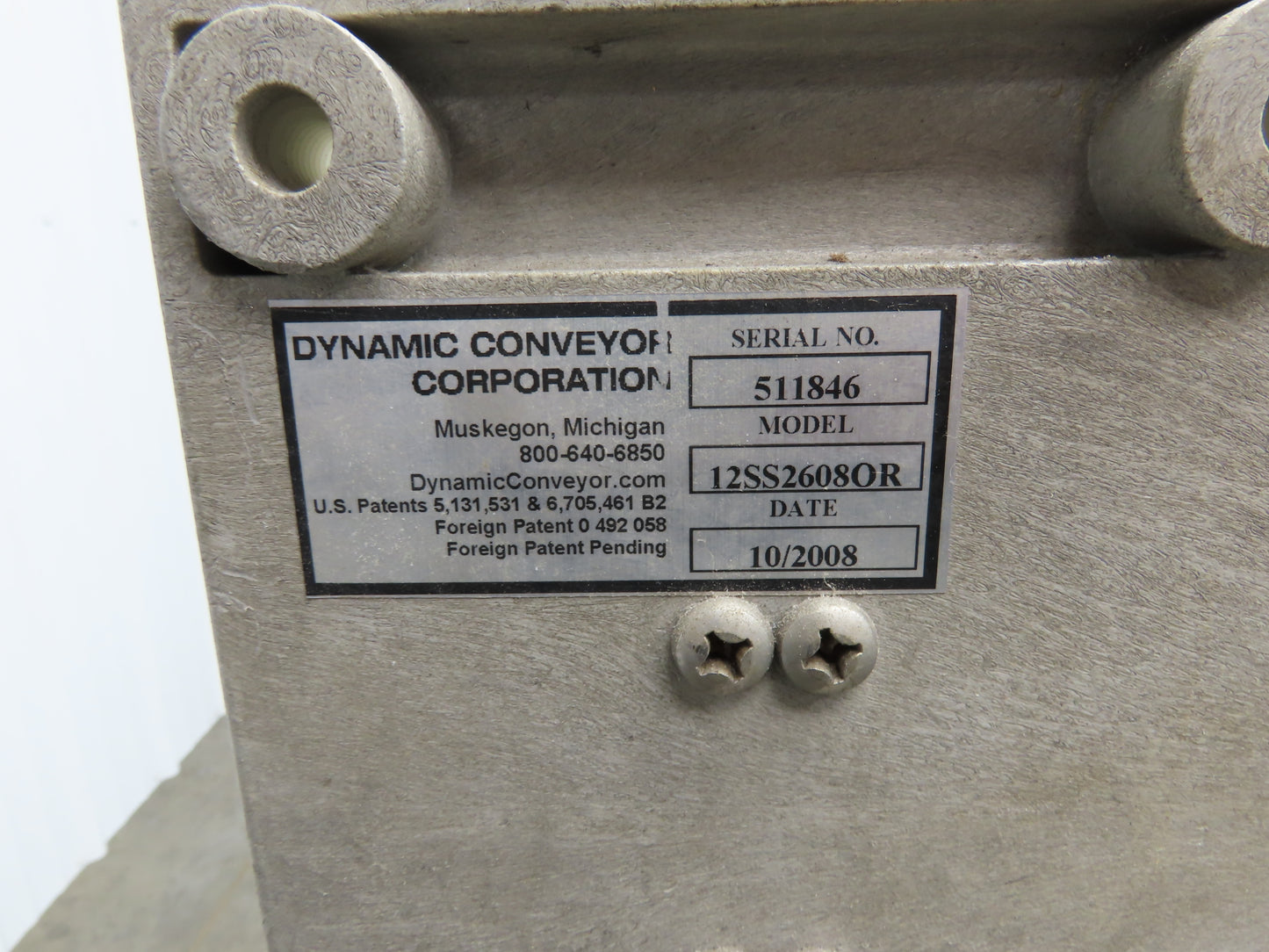 Dynacon 12"x 7' Portable Cleated Belt Incline Conveyor 115V 32FPM