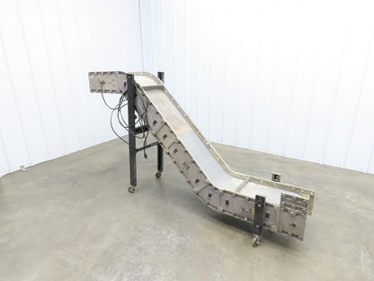 Dynacon 12"x 7' Portable Cleated Belt Incline Conveyor 115V 32FPM