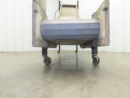 Dynacon 12"x 7' Portable Cleated Belt Incline Conveyor 115V 32FPM