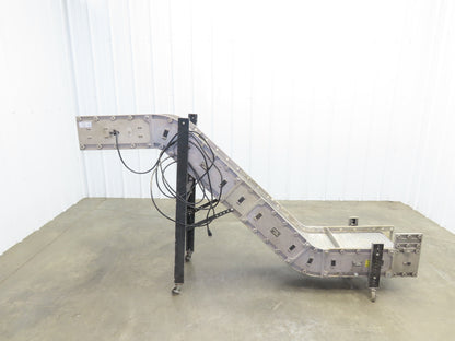Dynacon 12"x 7' Portable Cleated Belt Incline Conveyor 115V 32FPM