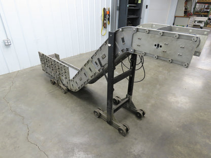 Dynacon 12"x 8' 5" Portable Cleated Belt Incline Conveyor 115V 32FPM