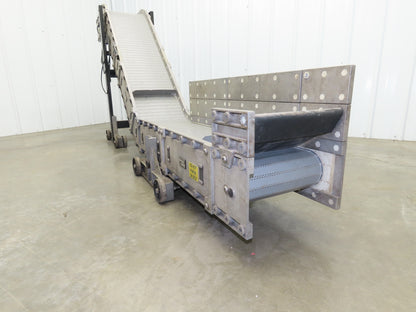 Dynacon 12"x 8' 5" Portable Cleated Belt Incline Conveyor 115V 32FPM