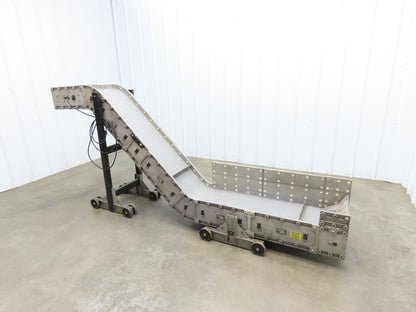 Dynacon 12"x 8' 5" Portable Cleated Belt Incline Conveyor 115V 32FPM