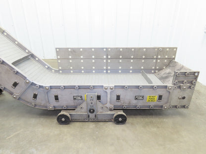 Dynacon 12"x 8' 5" Portable Cleated Belt Incline Conveyor 115V 32FPM