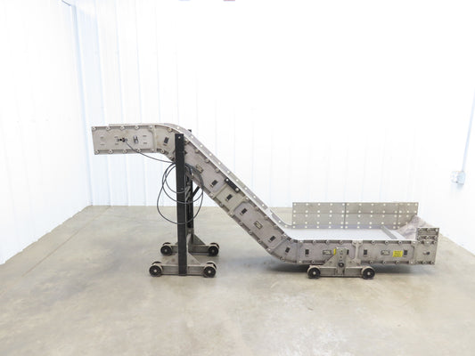 Dynacon 12"x 8' 5" Portable Cleated Belt Incline Conveyor 115V 32FPM