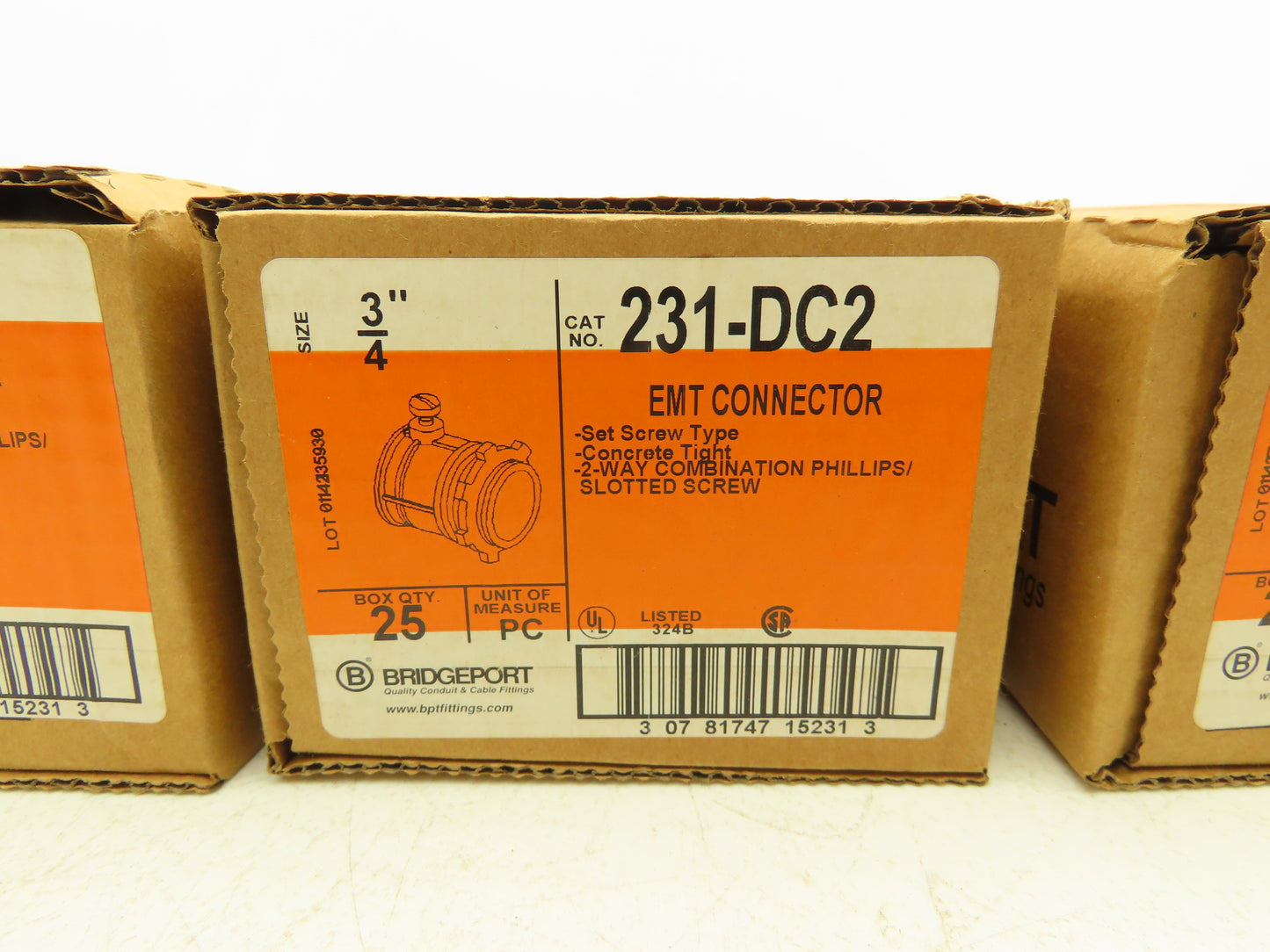 Bridgeport EMT Connector Fitting 3/4" Steel Phillips Head Set Screw Lot of 100