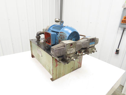 Vickers V101P4P1A20 Hydraulic Power Unit 12 Gal 4gpm 2500psi 3Hp 230/460V 3PH