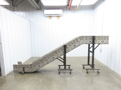 Dynacon 12"x 11' 6" Portable Cleated Belt Incline Conveyor 115V Variable Speed