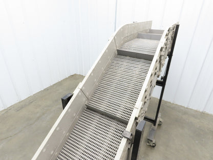 Dynacon 12"x 11' 6" Portable Cleated Belt Incline Conveyor 115V Variable Speed