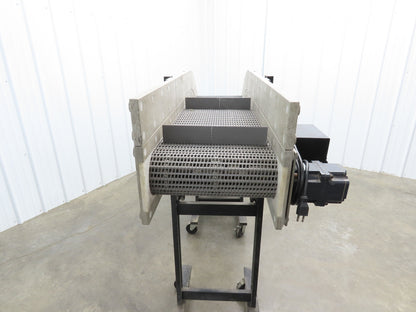 Dynacon 12"x 11' 6" Portable Cleated Belt Incline Conveyor 115V Variable Speed