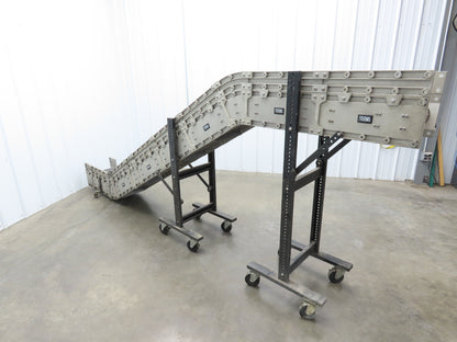 Dynacon 12"x 11' 6" Portable Cleated Belt Incline Conveyor 115V Variable Speed