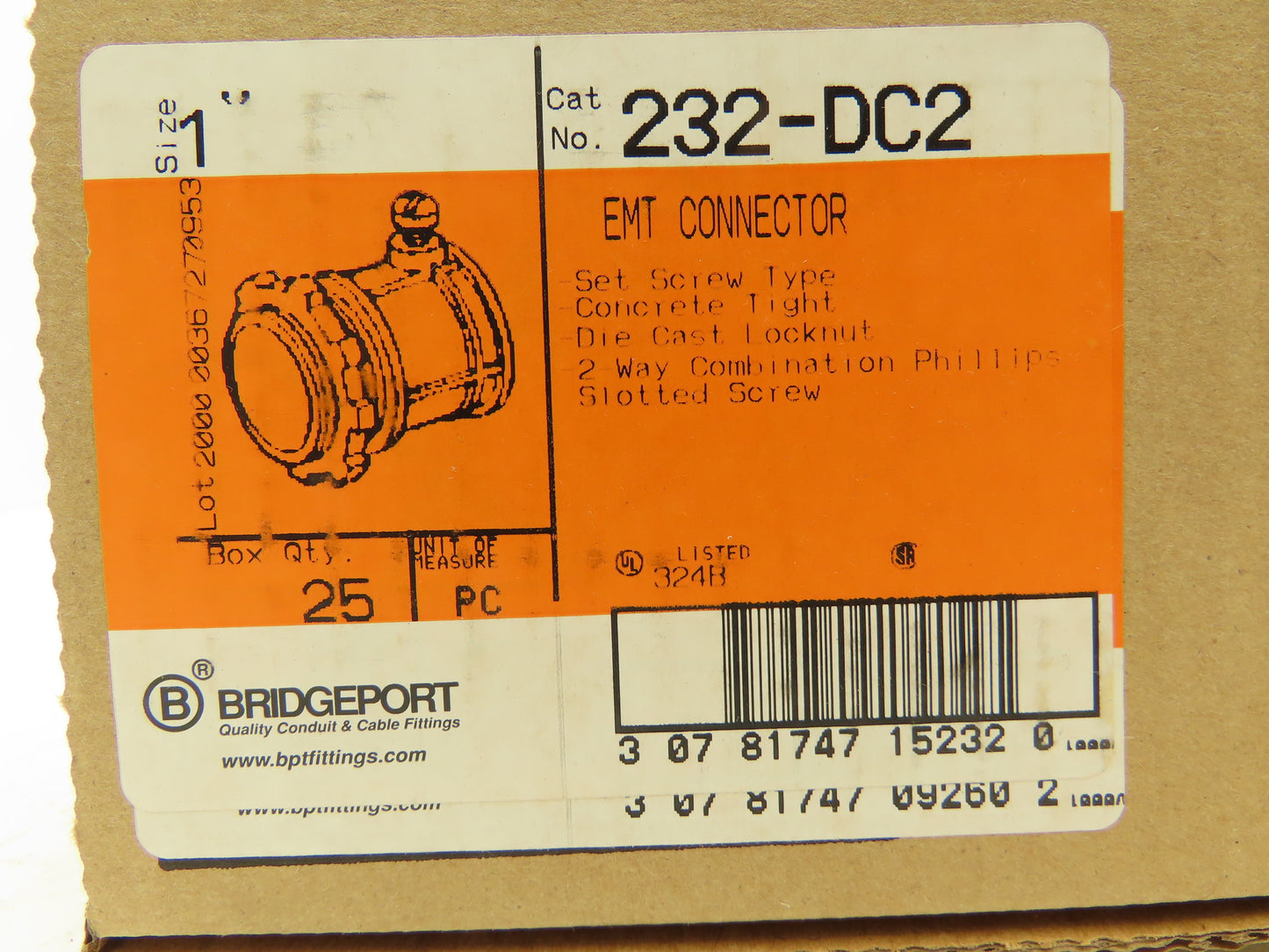 Bridgeport EMT Connector Fitting 1" Steel Phillips Head Set Screw Lot of 100