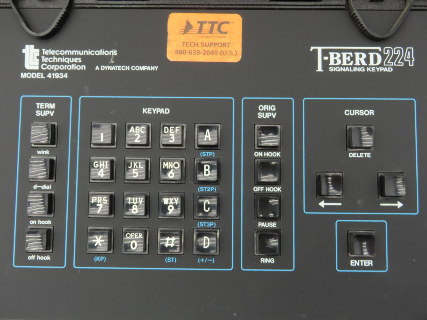 TTC T-Berd 224 PCM Communications Analyzer 120VAC Test Module With Keypad 41934