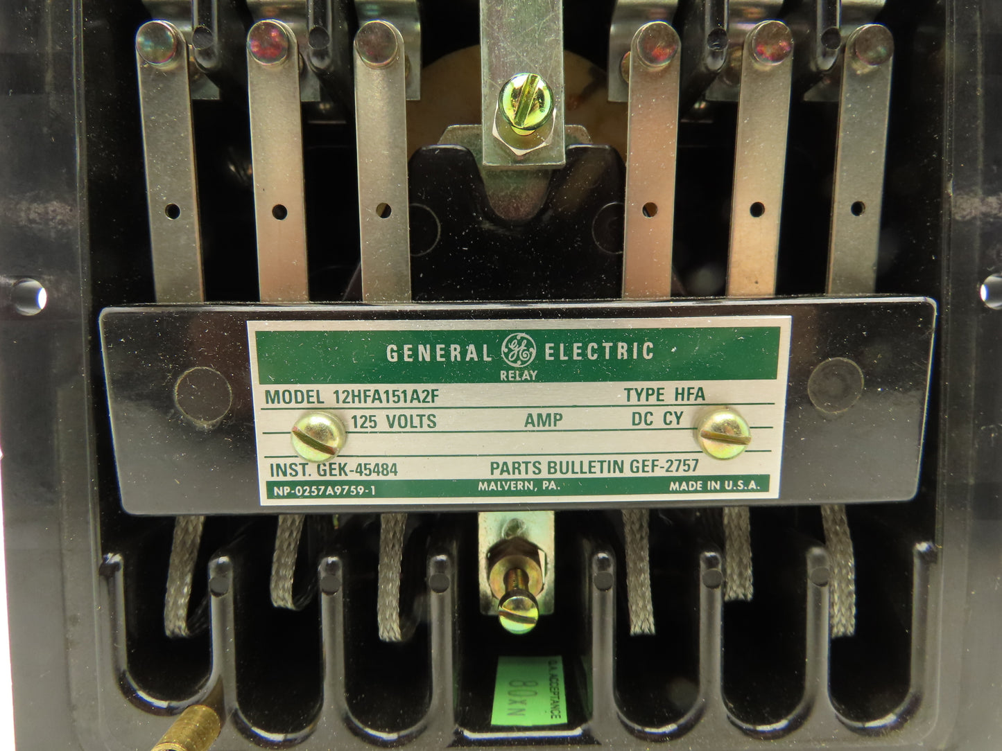 General Electric 12HFA151A2F Relay 125V DC Type HFA