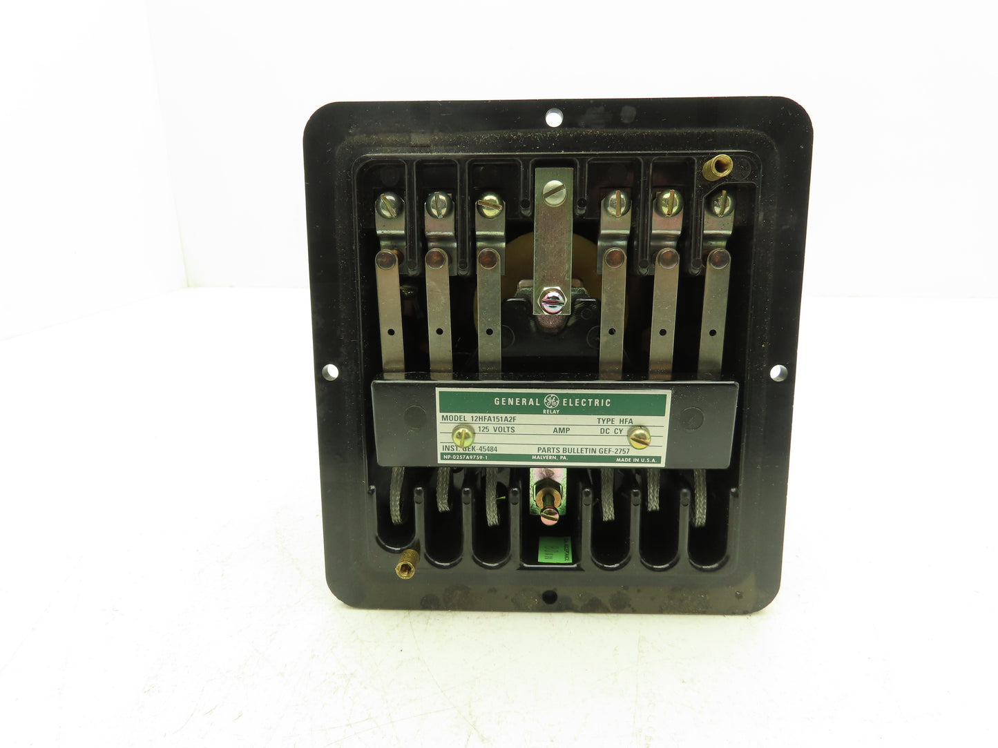 General Electric 12HFA151A2F Relay 125V DC Type HFA w/ Broken Casing