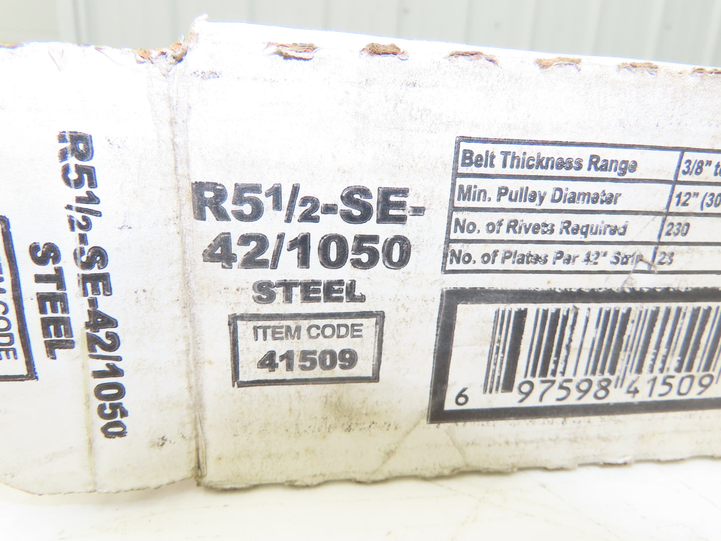 Flexco 41509 Mechanical Fastener Strips for Conveyor 3/8"-19/32" Thickness Belts