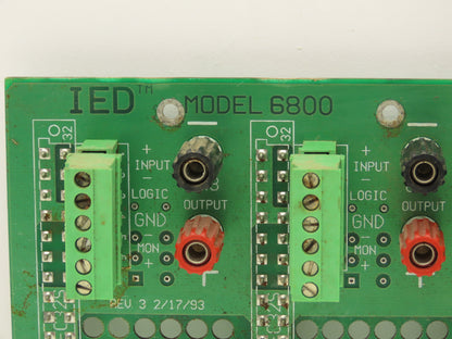 IED IED6800-8 Printed Circuit Board Slot Rack Backplane Rev 2.02