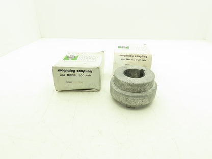 Magnaloy M50020416 Coupling 4 Tooth Magnesium 2-1/2" Bore x 1/2" Keyway Lot of 2
