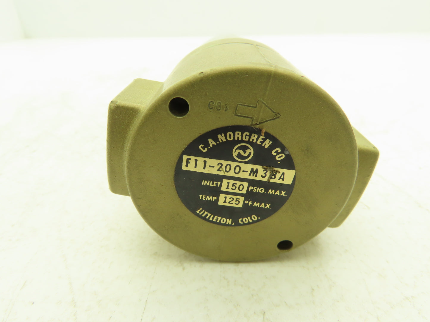 Norgren F11-200-M3TA Pneumatic Air Line Filter 1/4"NPT 150 PSIG Lot of 2