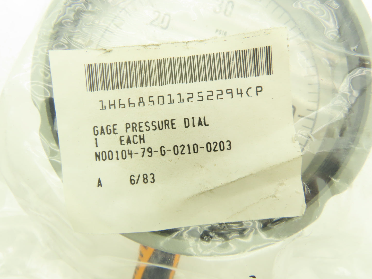 Weksler Instruments N00104-79-G-0210-0203 Pressure Gauge "Oxygen Clean" 0-60 1lb