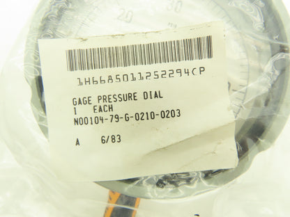 Weksler Instruments N00104-79-G-0210-0203 Pressure Gauge "Oxygen Clean" 0-60 1lb