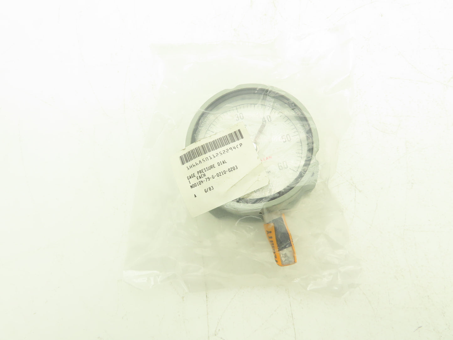 Weksler Instruments N00104-79-G-0210-0203 Pressure Gauge "Oxygen Clean" 0-60 1lb