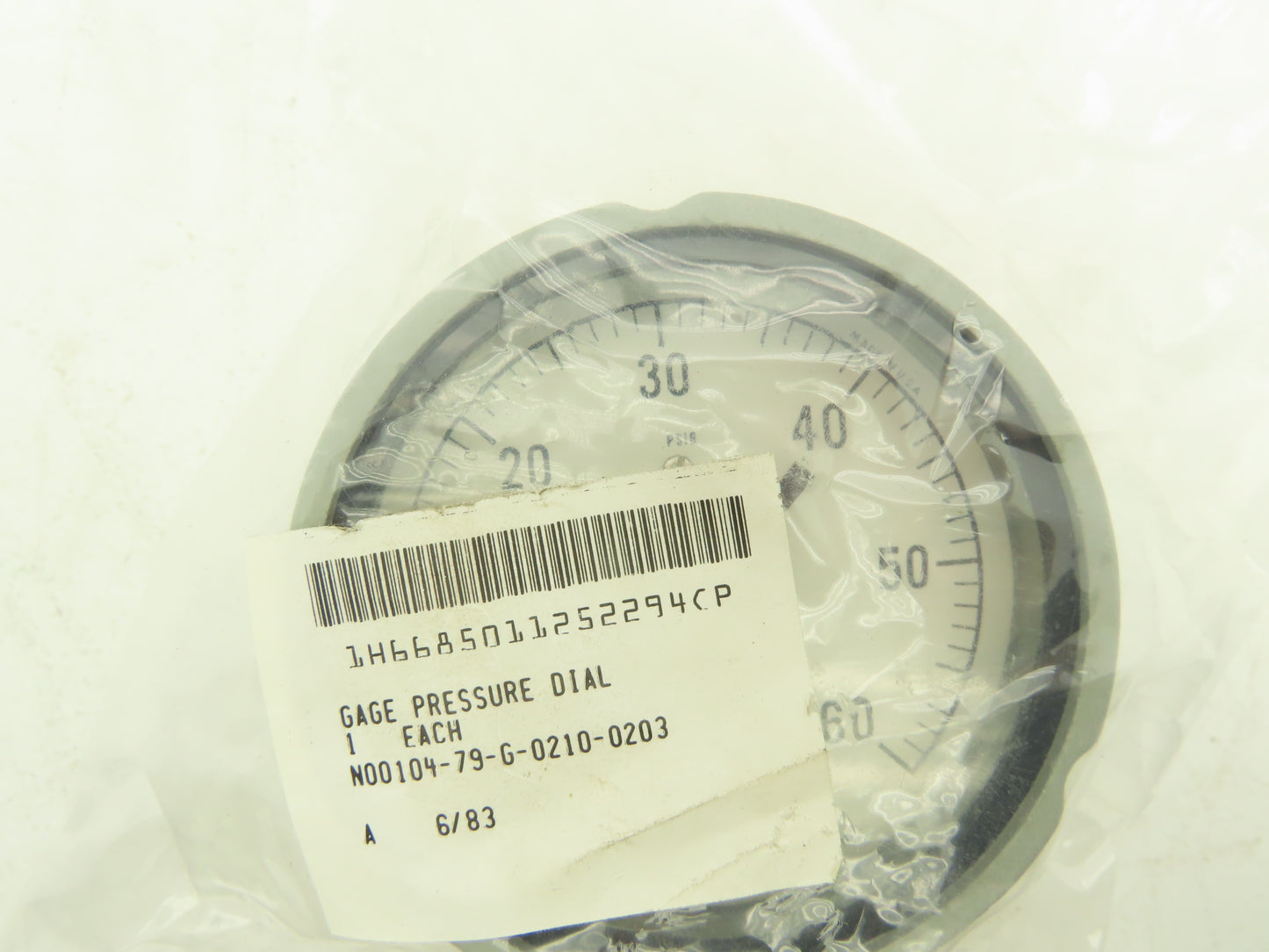 Weksler Instruments N00104-79-G-0210-0203 Pressure Gauge "Oxygen Clean" 0-60 1lb