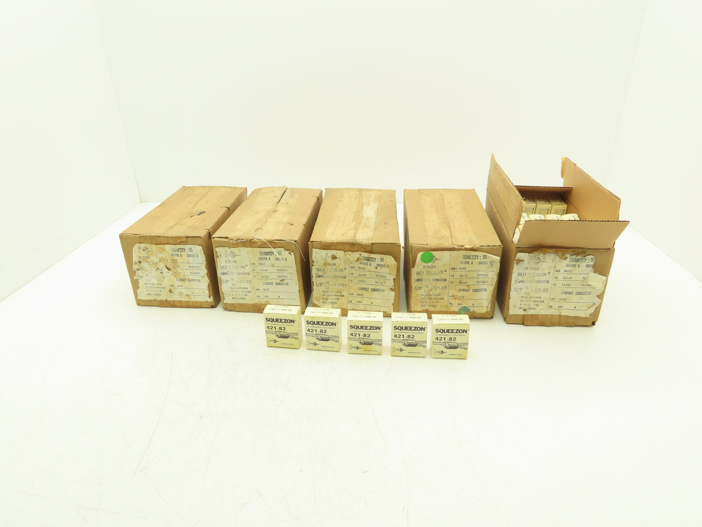 Kearney #421-82 SQUEEZON Aluminum Compression Overhead Tap Connector Lot of 250