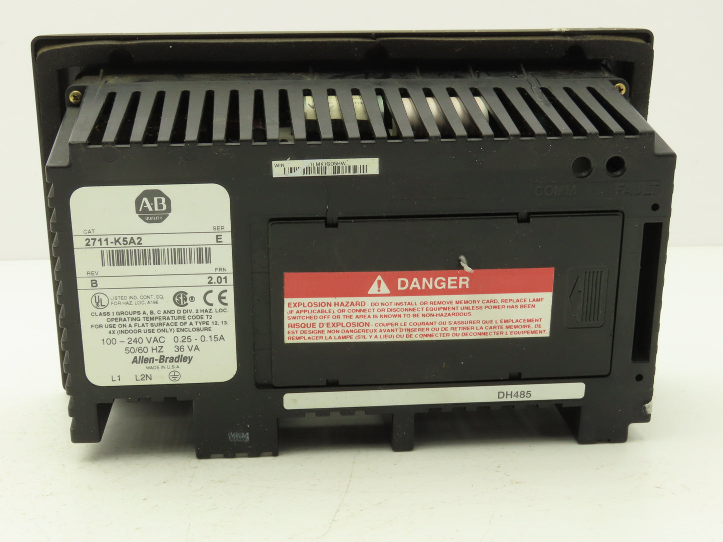 Allen Bradley 2711-K5A2 PanelView 550 HMI Control Panel Ser E Rev B *Read