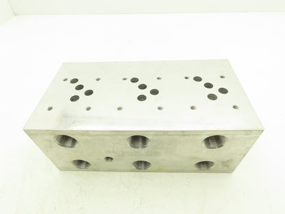 Daman AD05HP033P 3-Station Aluminum Hydraulic Manifold Valve Block NPT Ports