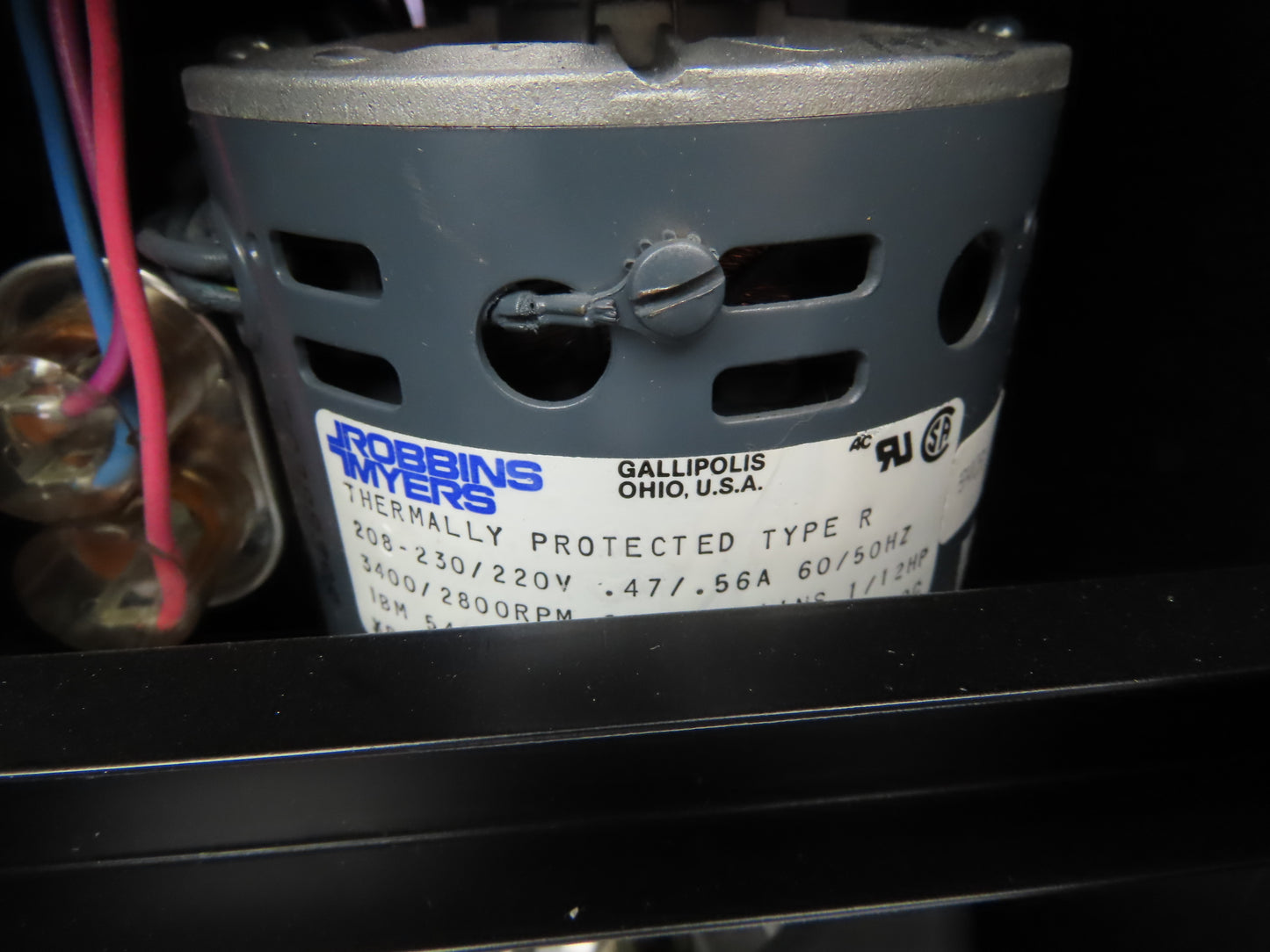 Dual 3" Squirrel Cage Blower 25" Width x 6" Height 208-230V AC 60Hz 3400RPM