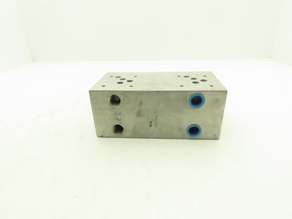 Daman D02HP25PP 2-Station Aluminum Hydraulic Manifold 1/2" & 3/4" NPT Ports