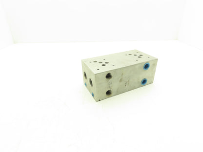 Daman D02HP25PP 2-Station Aluminum Hydraulic Manifold 1/2" & 3/4" NPT Ports
