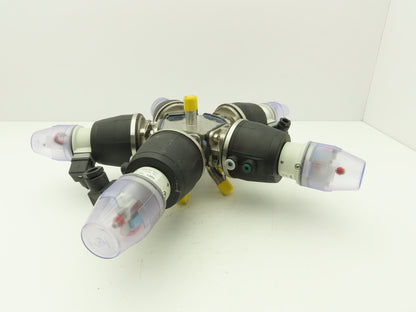 Swagelok Georg Fischer 5-Way Stainless Steel Diaphragm Valve & Actuators Assy
