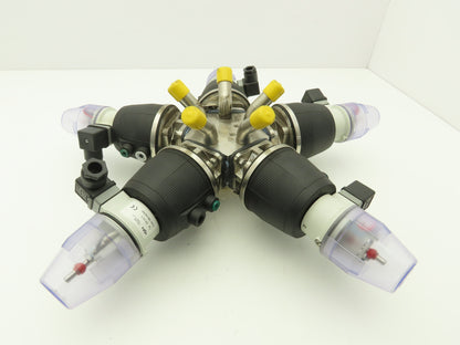 Swagelok Georg Fischer 5-Way Stainless Steel Diaphragm Valve & Actuators Assy