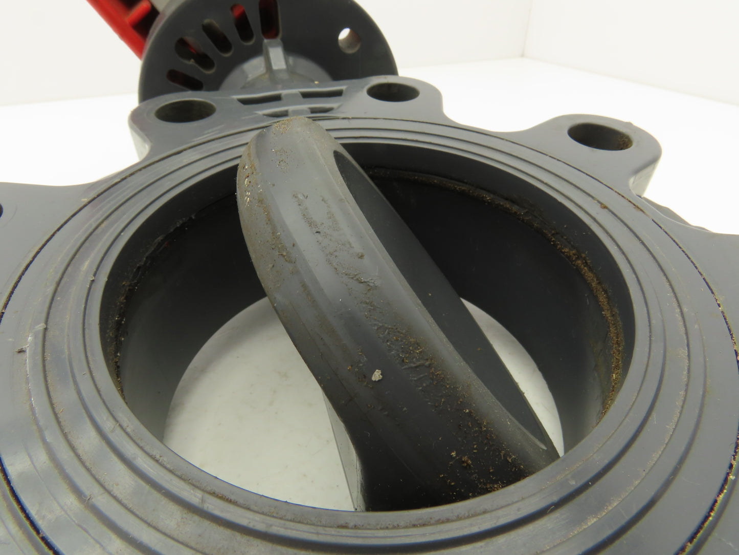 Spears 4" CPVC Butterfly Valve PVC Disc 8-Bolt w/Handle 150psi
