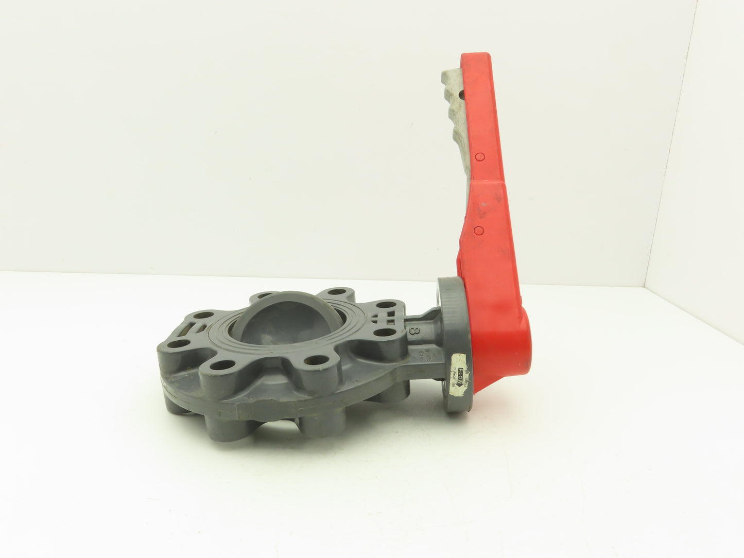 Spears 4" CPVC Butterfly Valve PVC Disc 8-Bolt w/Handle 150psi